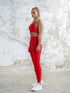 Soutien-gorge de sport rouge croisé Lismina